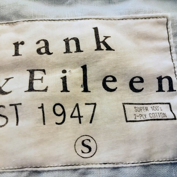 Frank & Eileen Paul Blue Linen Button Down Shirt - Picture 7 of 7